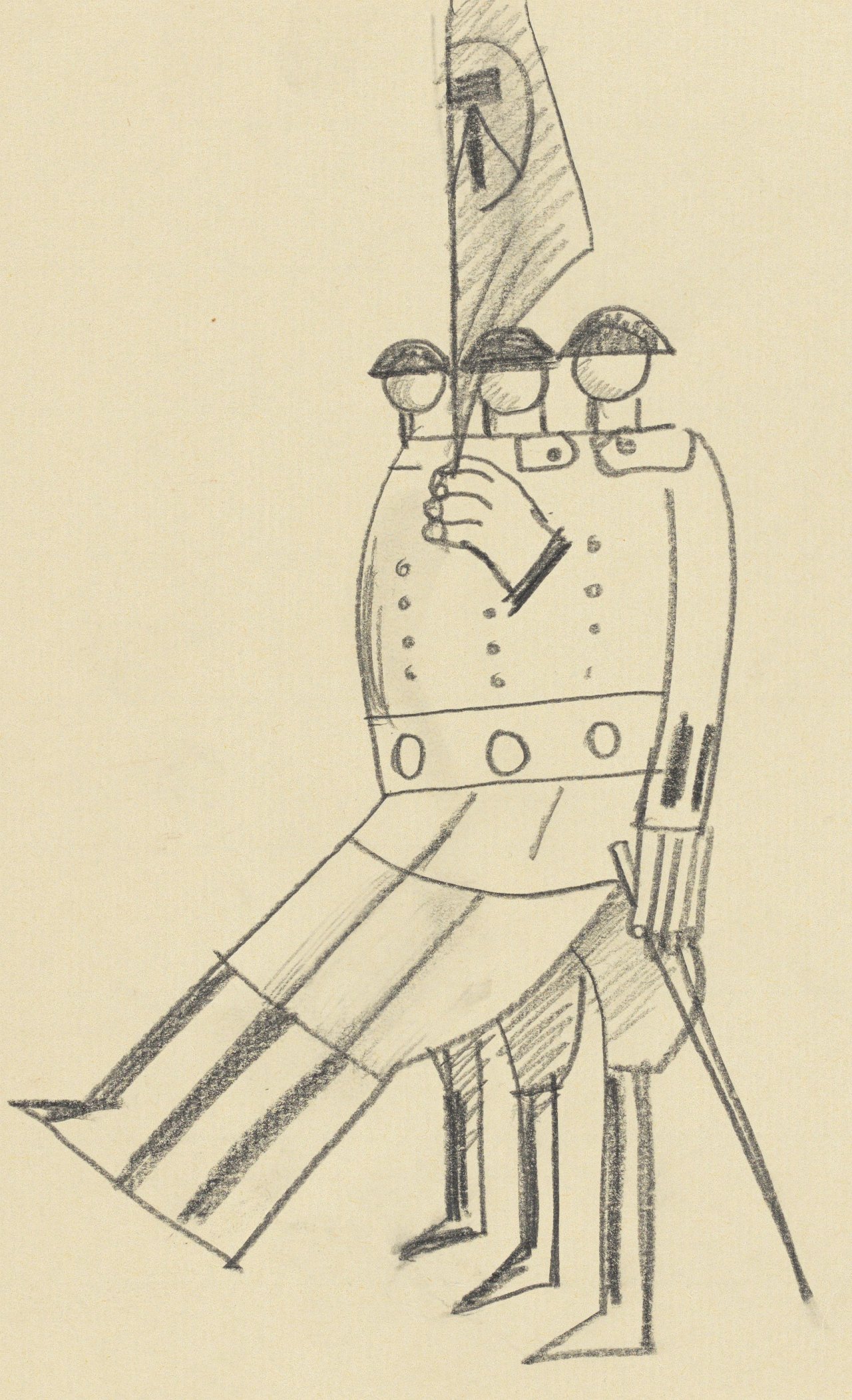 Auf diesem Bild ist das folgende Kunstwerk zu sehen: Hans Ticha. Parade.