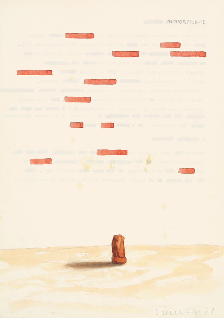 Auf diesem Bild ist das folgende Kunstwerk zu sehen: Franz Erhard Walther. Werkzeichnung. 1968.