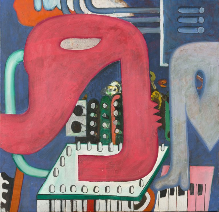 Auf diesem Bild ist das folgende Kunstwerk zu sehen: Ulrich Knispel. „Rote Form“. 1964.