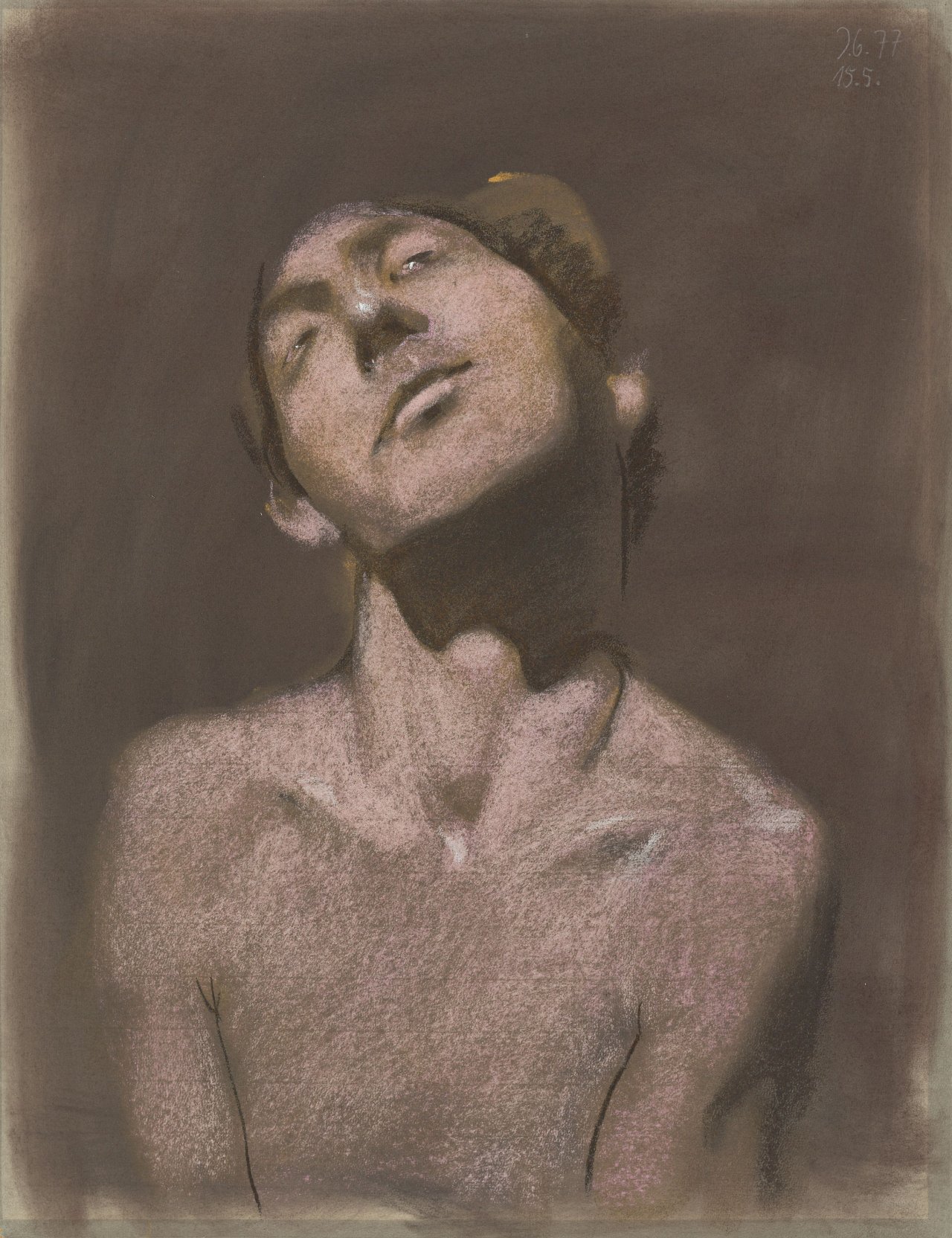 Auf diesem Bild ist das folgende Kunstwerk zu sehen: Johannes Grützke. Blick nach oben. 1977.