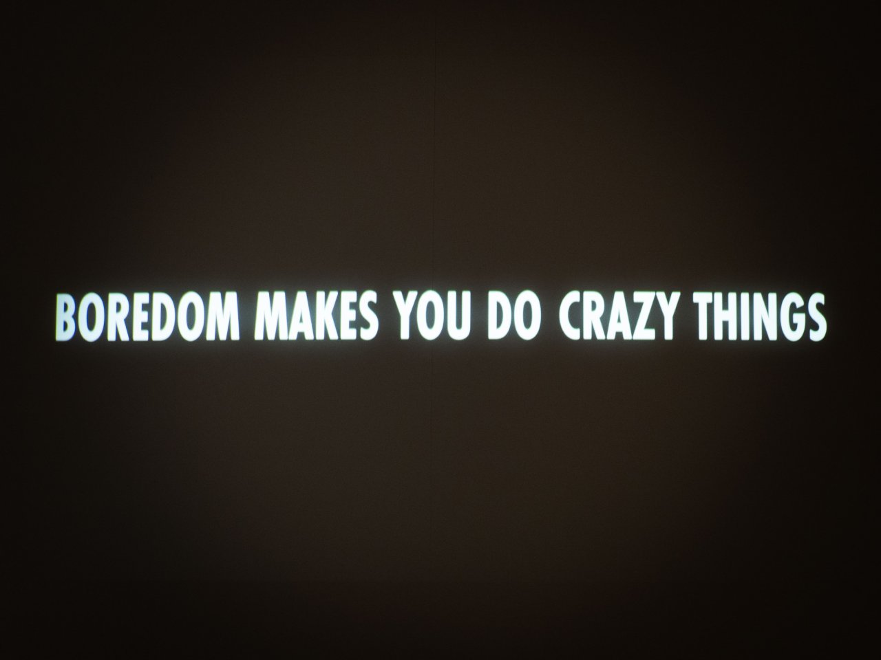 Auf diesem Bild ist das folgende Kunstwerk zu sehen: Jenny Holzer. „TRUISMS (selections from 1977-79)“. 2013.