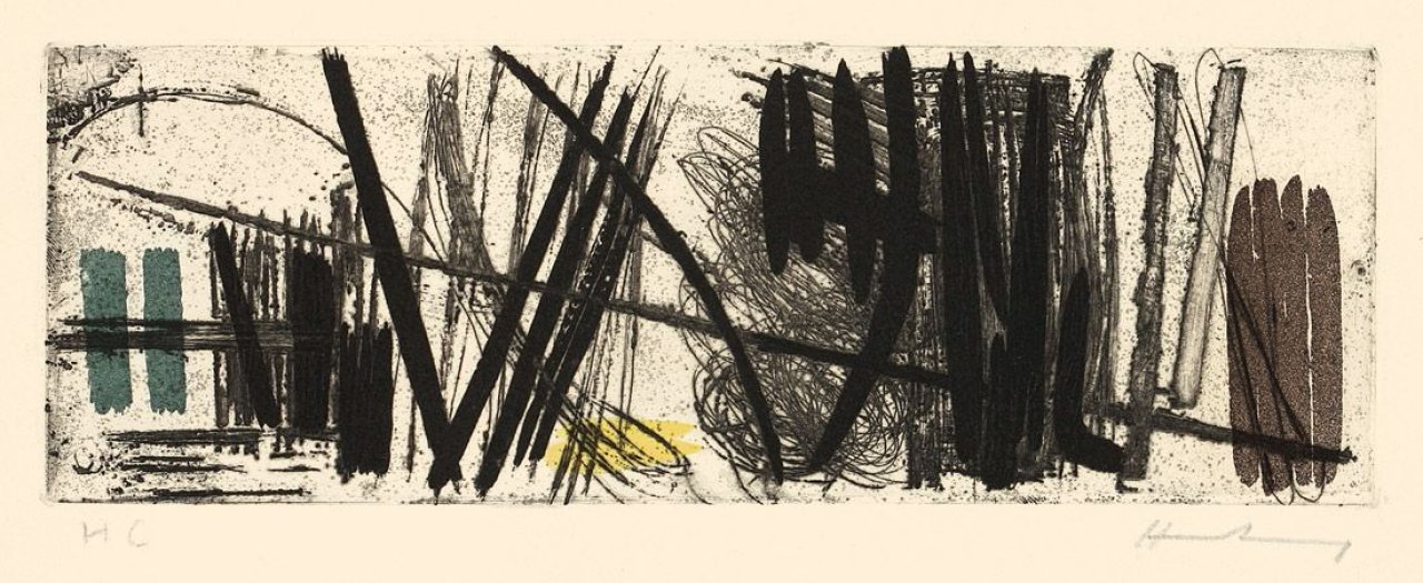 Auf diesem Bild ist das folgende Kunstwerk zu sehen: Hans Hartung. „3“. 1953.