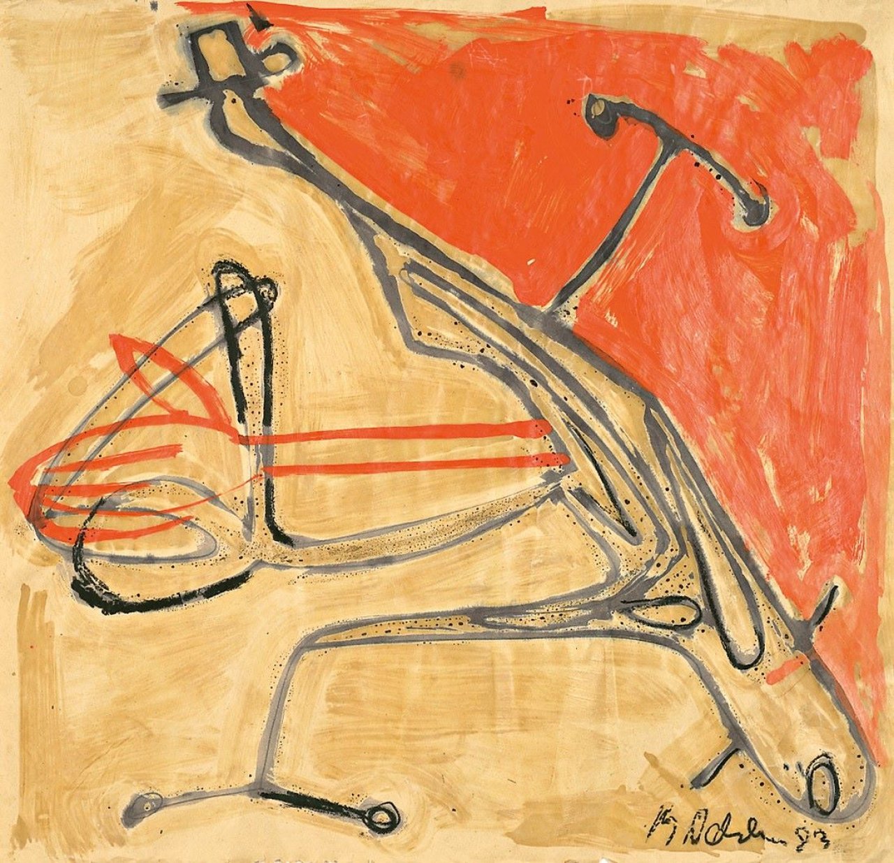 Auf diesem Bild ist das folgende Kunstwerk zu sehen: Markus Oehlen. Ohne Titel. 1983.