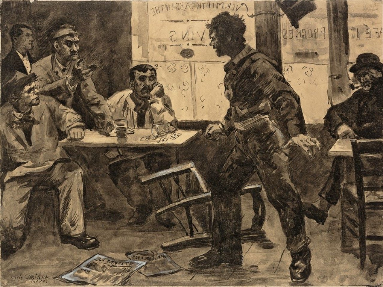 Auf diesem Bild ist das folgende Kunstwerk zu sehen: Lovis Corinth. Falschspieler. 1887.