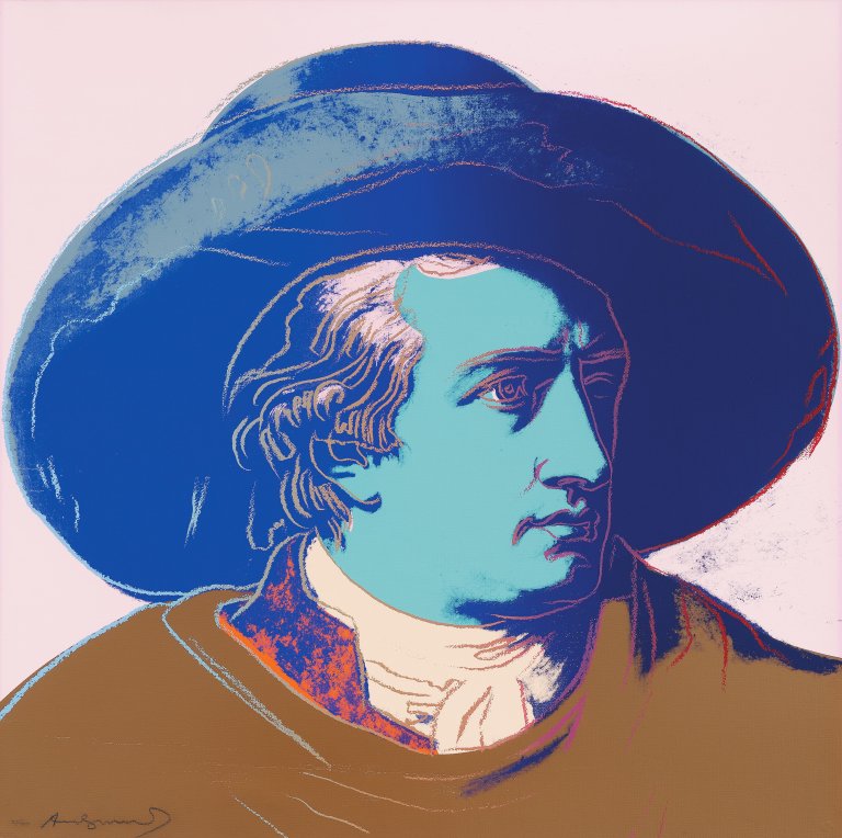 This picture shows the following artwork: Andy Warhol. ”Goethe”. 1982.