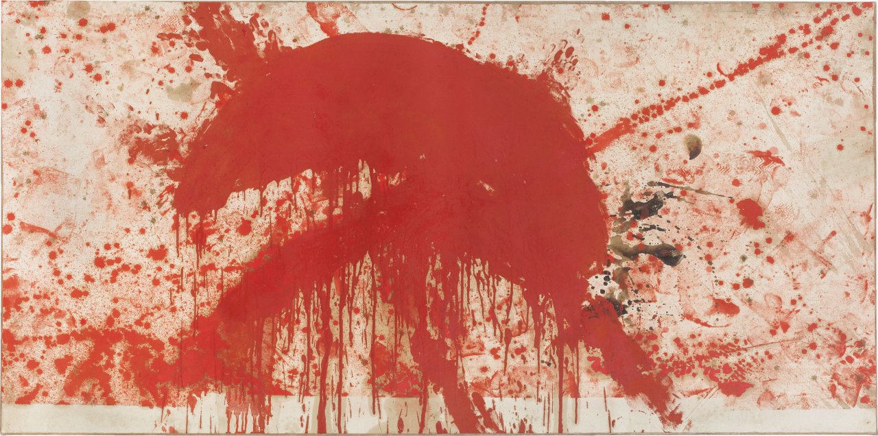 Auf diesem Bild ist das folgende Kunstwerk zu sehen: Hermann Nitsch. „Wiener Secession“. 1987.