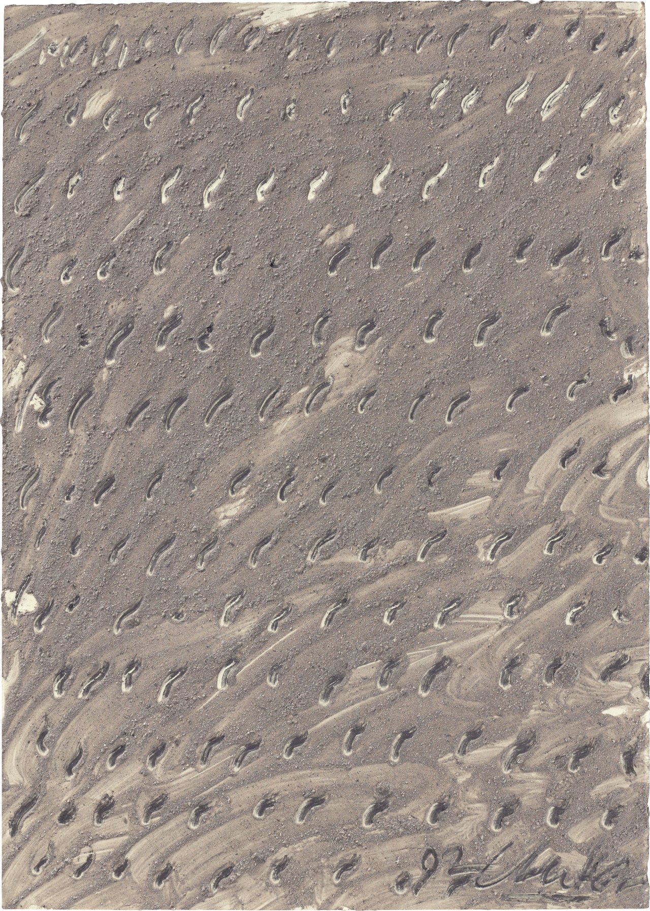 Auf diesem Bild ist das folgende Kunstwerk zu sehen: Günther Uecker. „Uecker in Wien“. 1992.