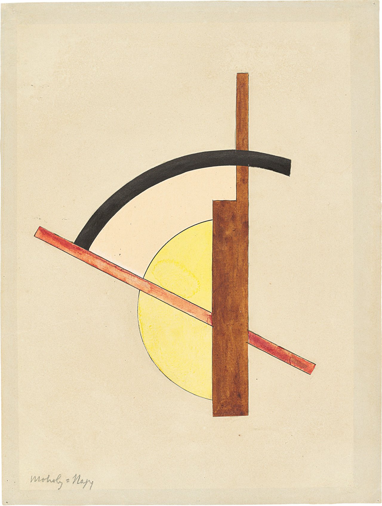 Auf diesem Bild ist das folgende Kunstwerk zu sehen: László Moholy-Nagy. „Composition“. 1921.