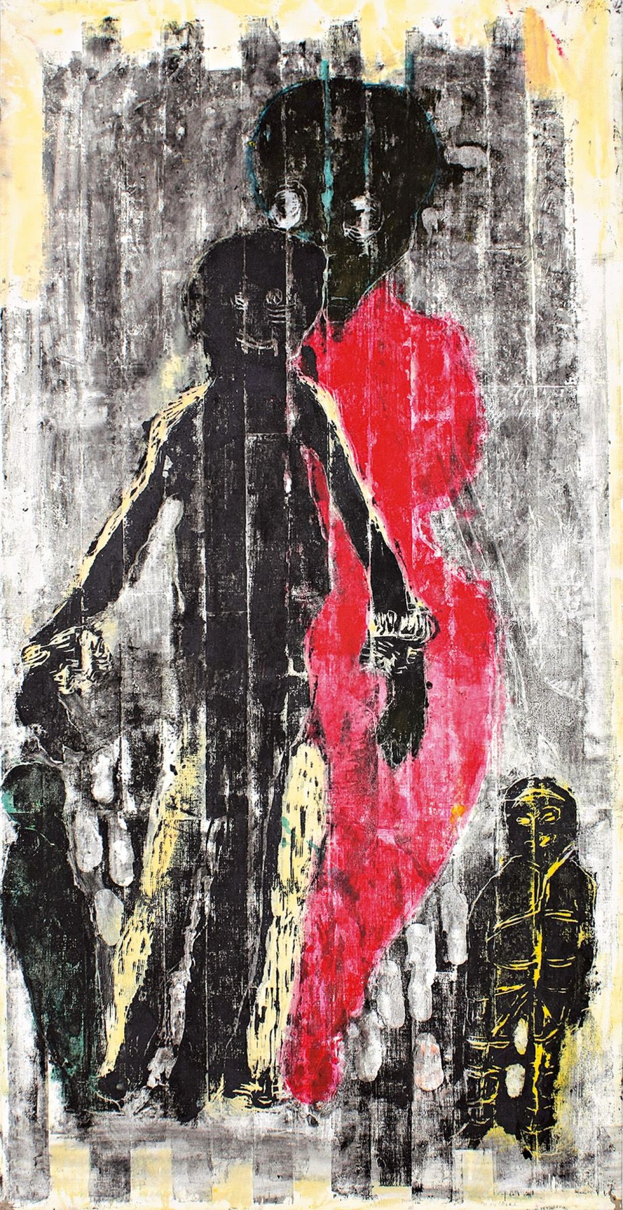Auf diesem Bild ist das folgende Kunstwerk zu sehen: Gustav Kluge. „Gummi Gummi Mann + Gummi Gummi Frau“. 1999.
