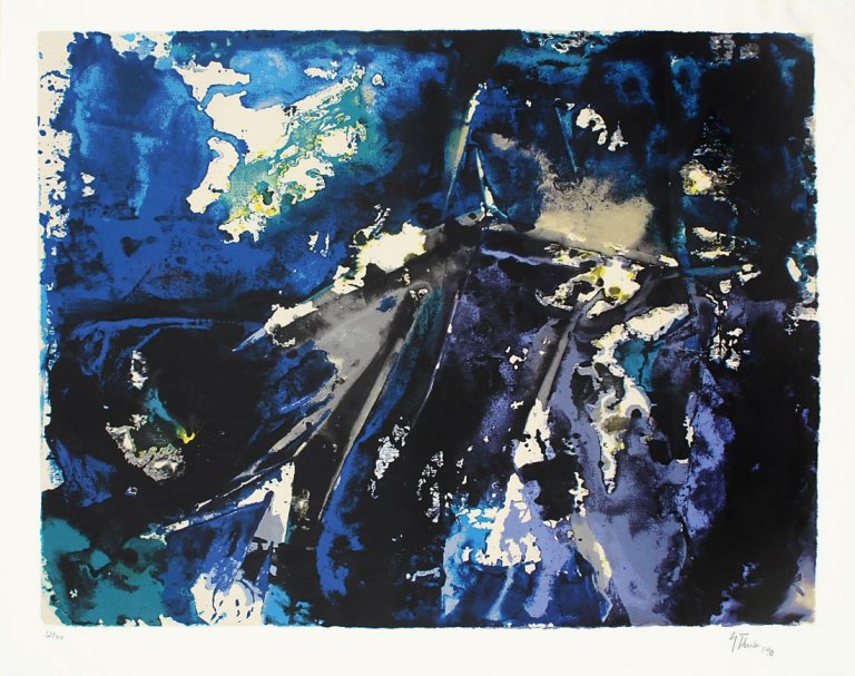 Auf diesem Bild ist das folgende Kunstwerk zu sehen: Fred Thieler. Ohne Titel. 1990.