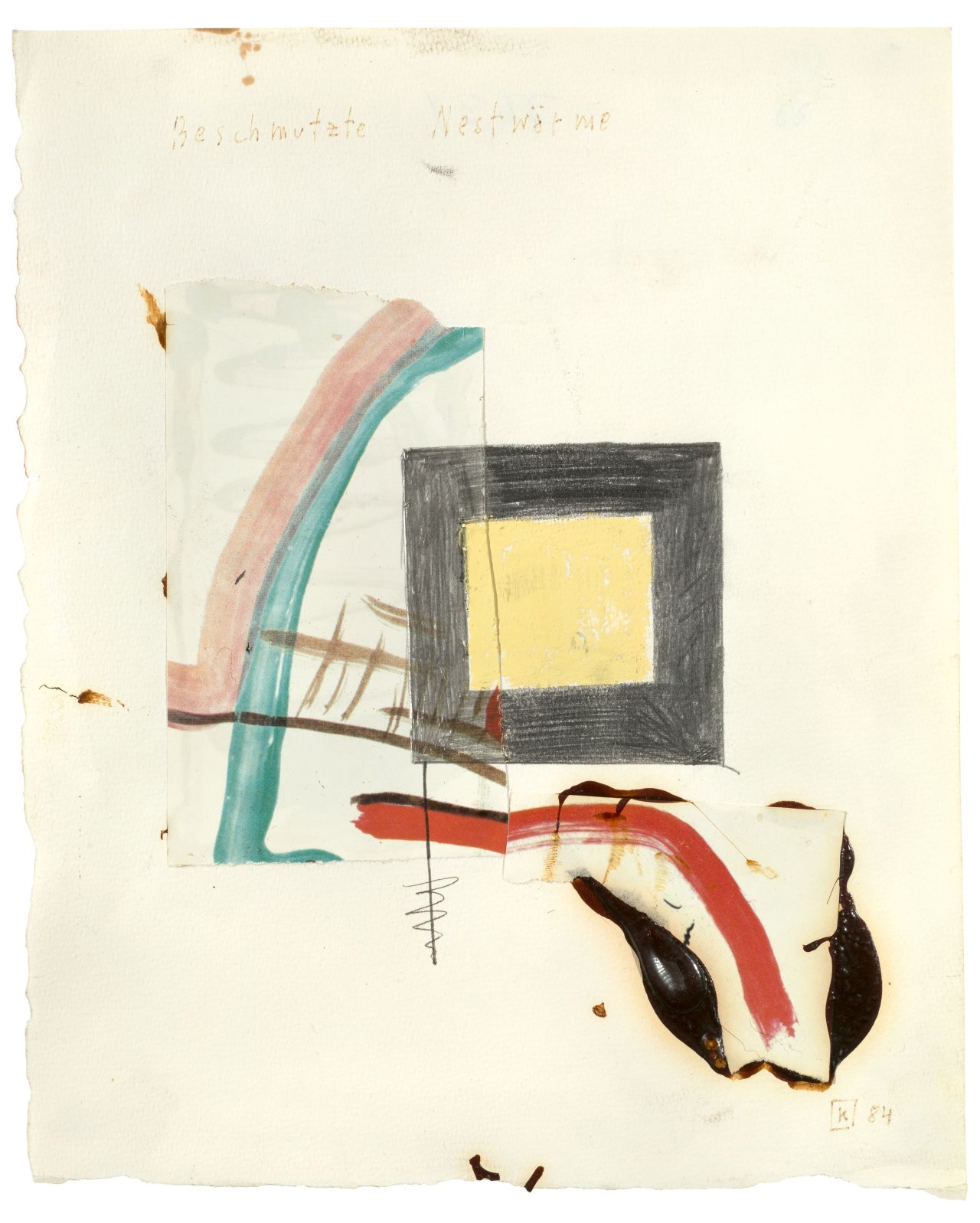 Auf diesem Bild ist das folgende Kunstwerk zu sehen: Martin Kippenberger. „Beschmutzte Nestwärme“. 1984.