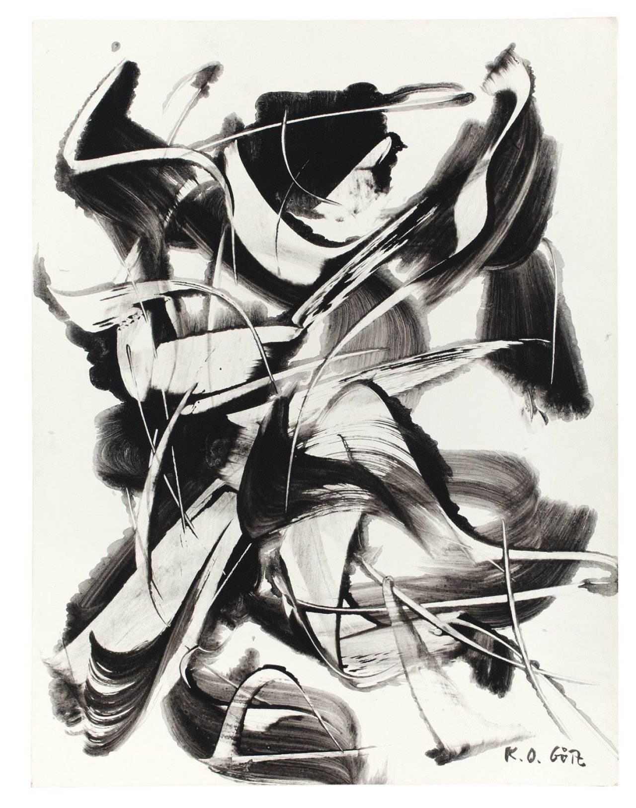 Auf diesem Bild ist das folgende Kunstwerk zu sehen: Karl Otto Götz. Ohne Titel. 1953.