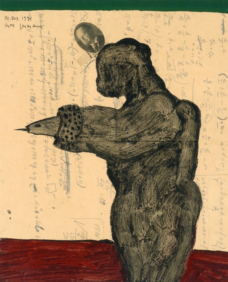 Auf diesem Bild ist das folgende Kunstwerk zu sehen: Max Neumann. Ohne Titel. 1990.