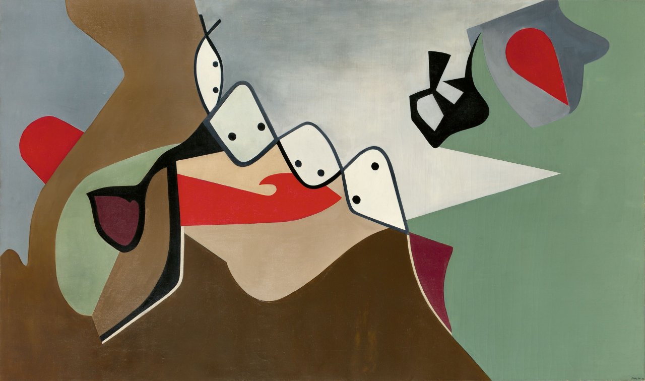 Auf diesem Bild ist das folgende Kunstwerk zu sehen: Wolfgang Paalen. „Avertissement I (Peinture)“. 1934.