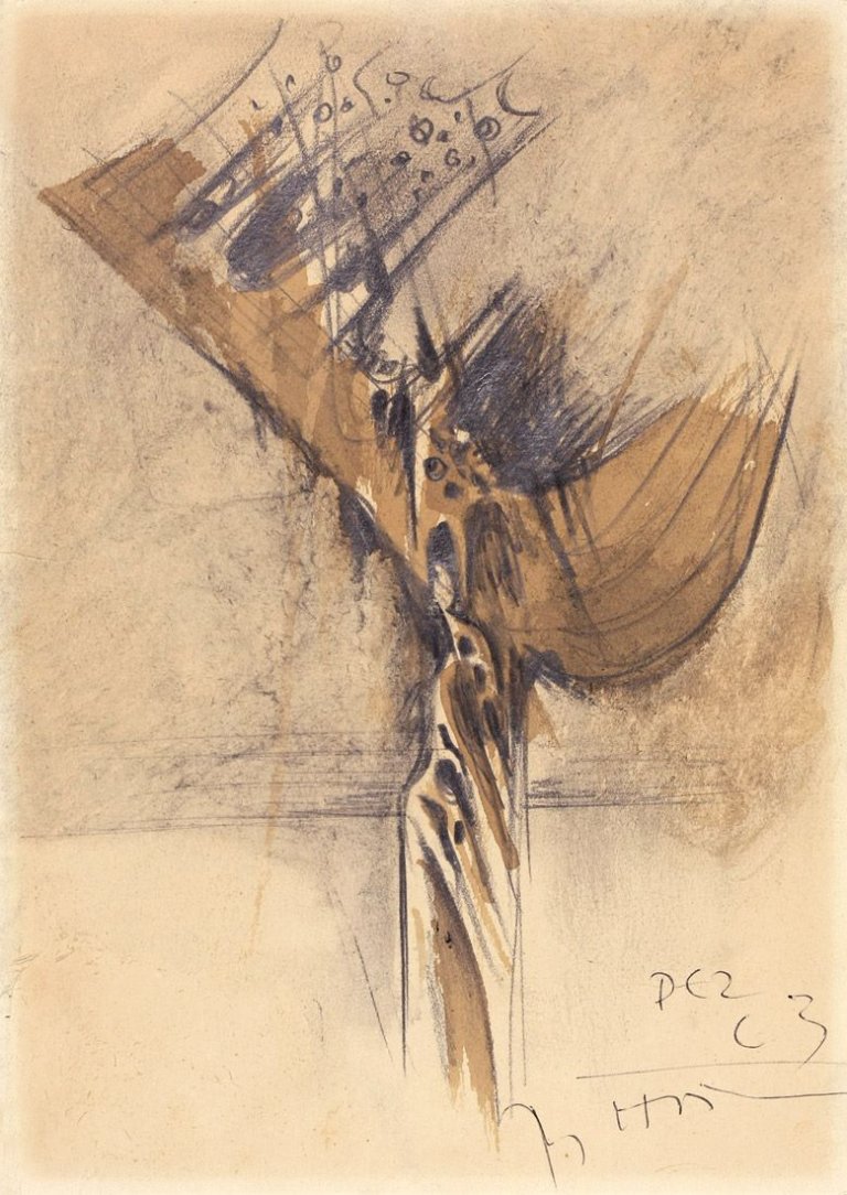 Auf diesem Bild ist das folgende Kunstwerk zu sehen: Bernhard Heiliger. Ohne Titel. 1963.