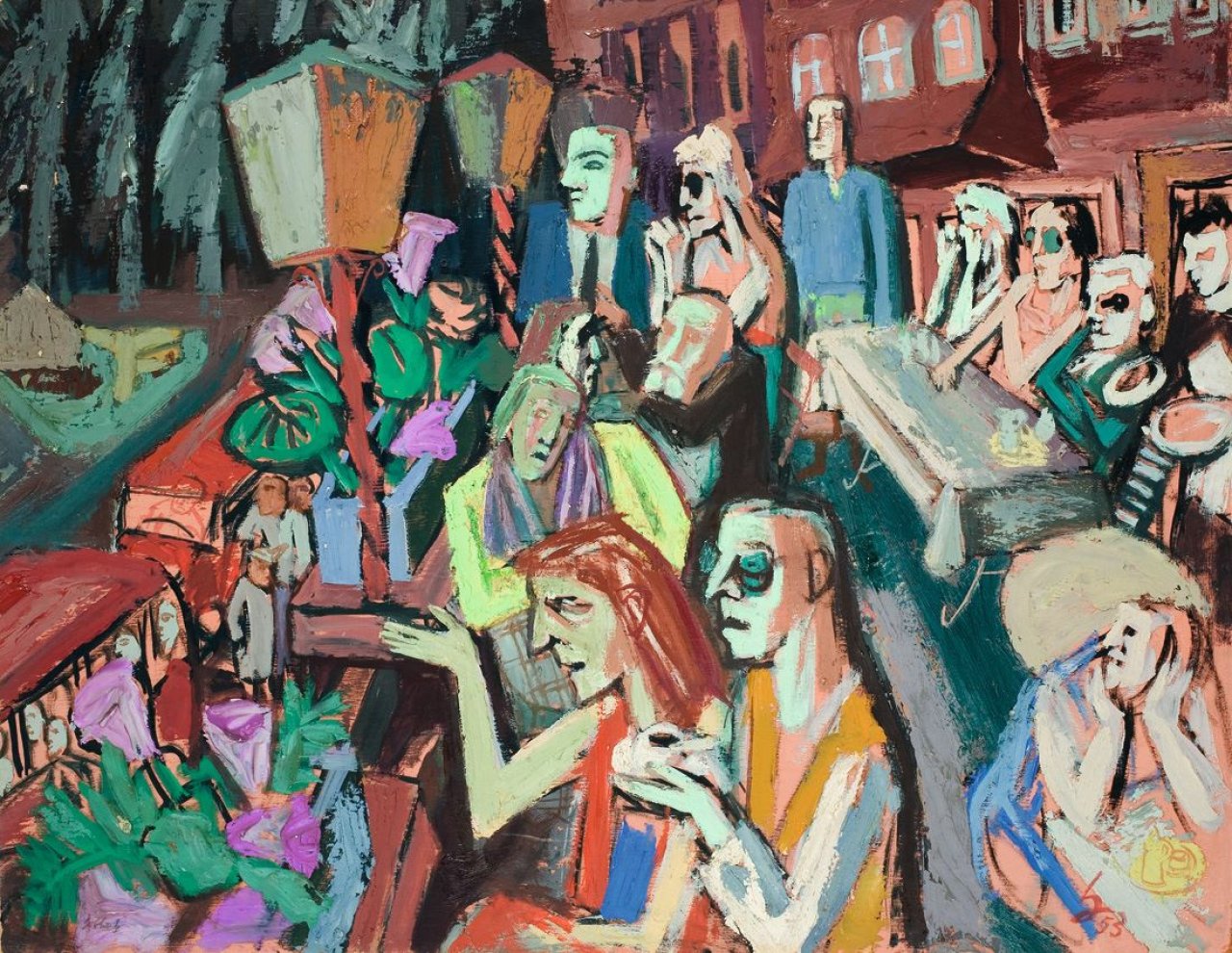 This picture shows the following artwork: Karl Hubbuch. „Auf dem Ruhstein“. 1953.