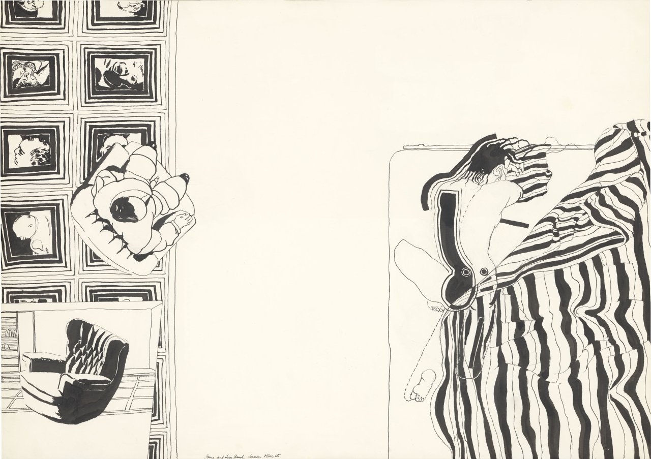 Auf diesem Bild ist das folgende Kunstwerk zu sehen: Uwe Lausen. „Anna auf dem Bauch“. 1965.