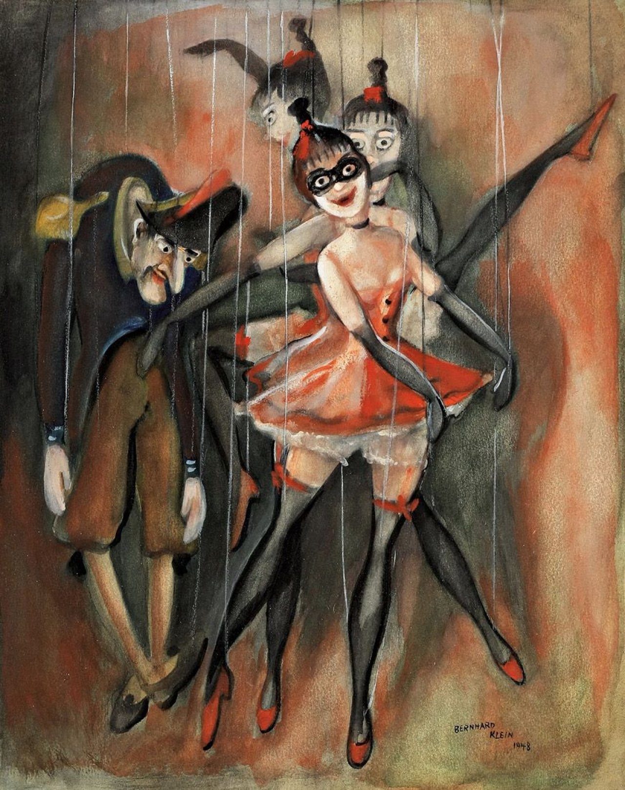 Auf diesem Bild ist das folgende Kunstwerk zu sehen: Bernhard Klein. „Marionetten“. 1948.