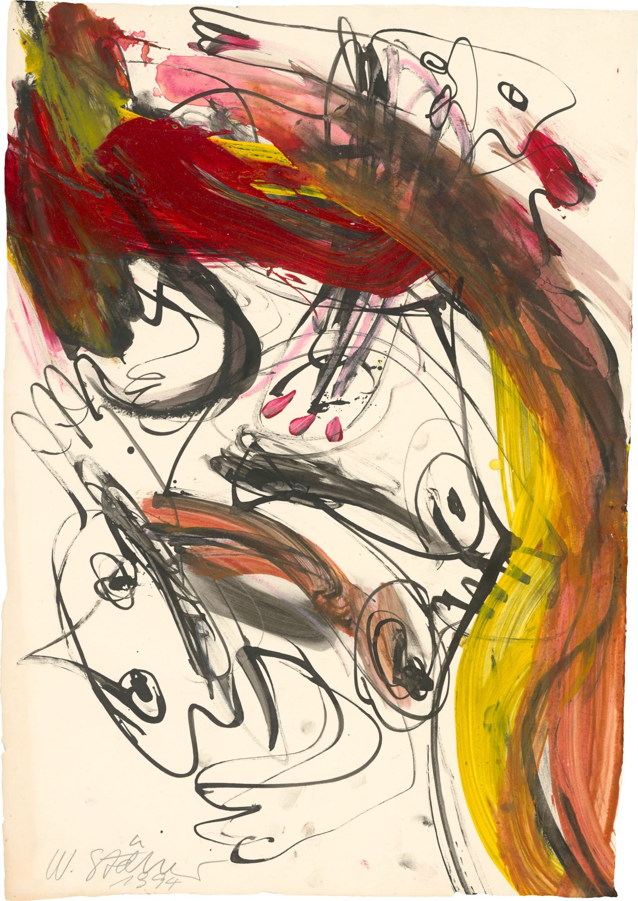 Auf diesem Bild ist das folgende Kunstwerk zu sehen: Walter Stöhrer. Ohne Titel. 1994.