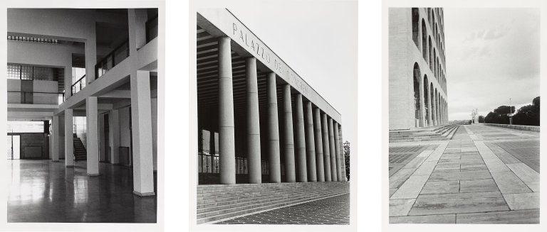 Auf diesem Bild ist das folgende Kunstwerk zu sehen: Günther Förg. Italienische Architektur 1926-1952. 1995/96.