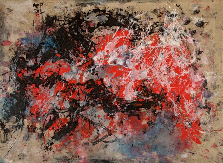 Auf diesem Bild ist das folgende Kunstwerk zu sehen: Fred Thieler. „Take five“. 1962.