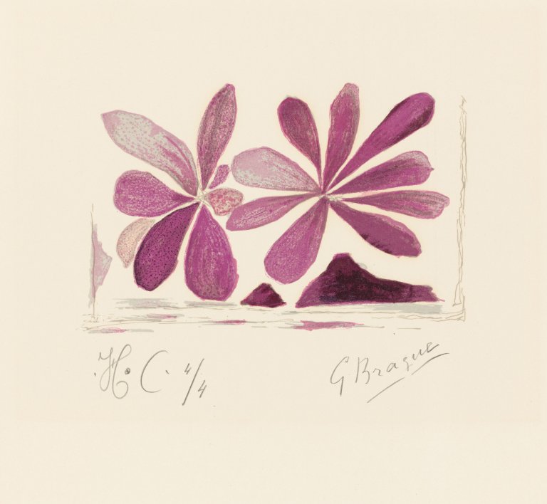 Auf diesem Bild ist das folgende Kunstwerk zu sehen: Georges Braque. „Les Fleurs de l'air“. 1963.