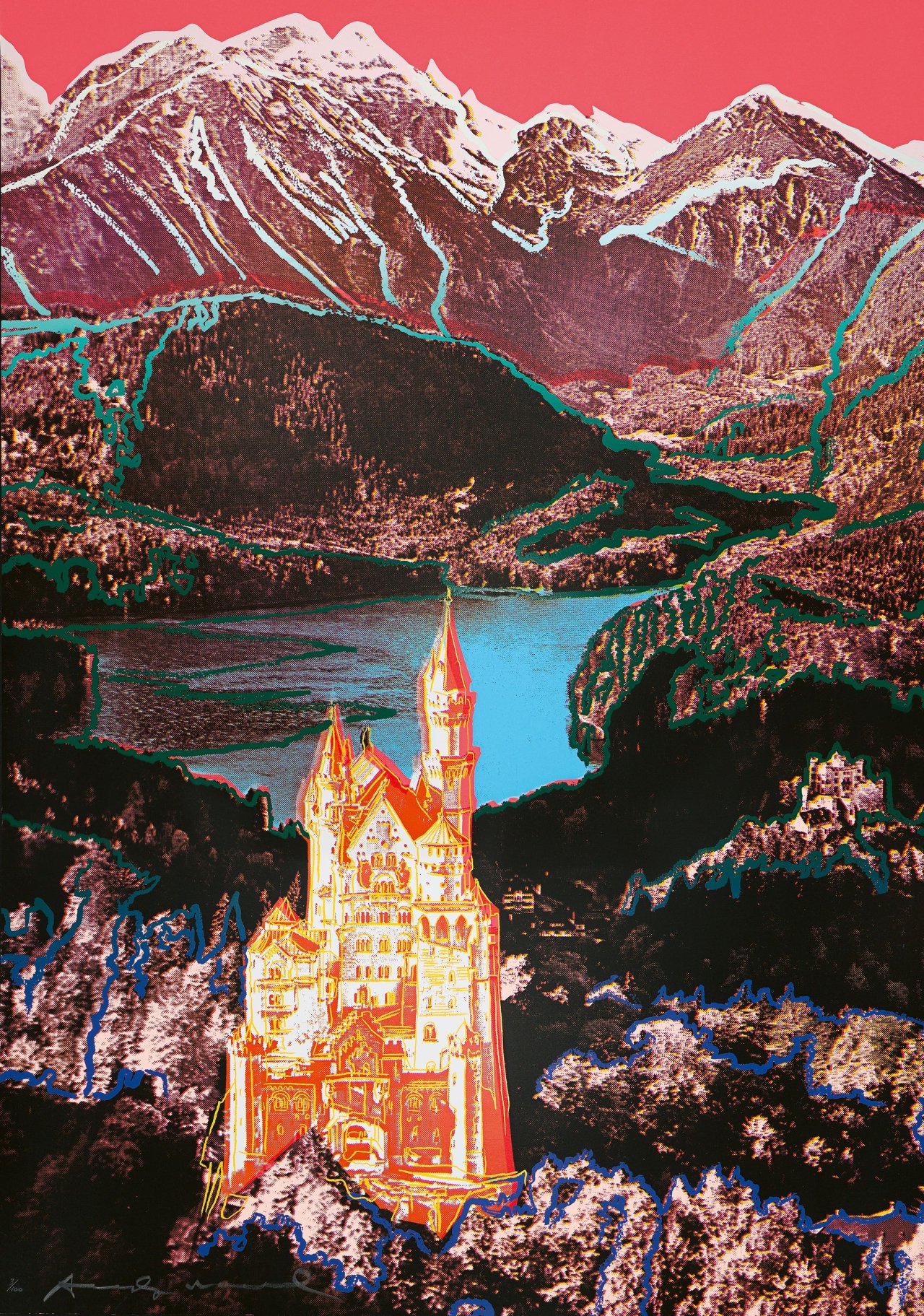 This picture shows the following artwork: Andy Warhol. „Neuschwanstein“. 1987.