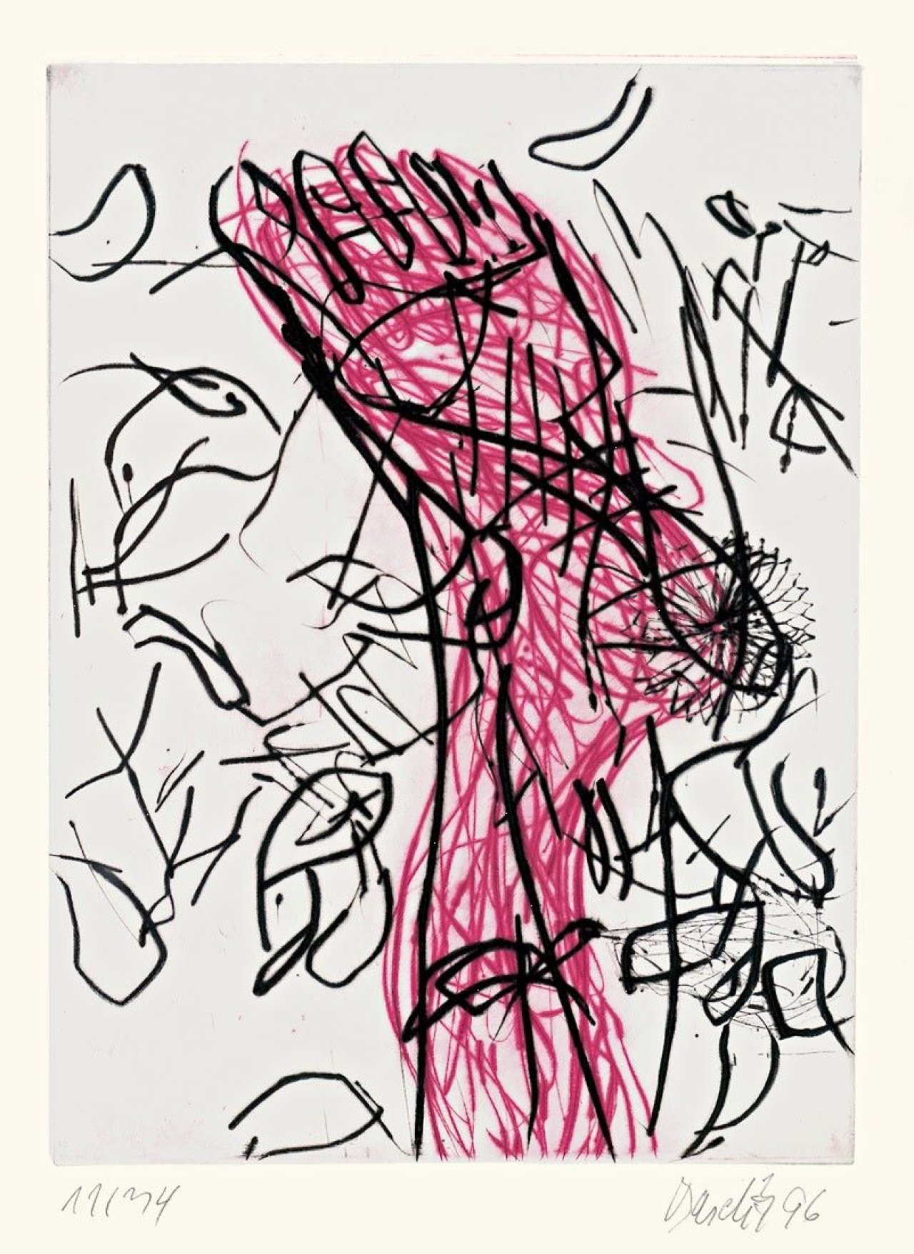 Auf diesem Bild ist das folgende Kunstwerk zu sehen: Georg Baselitz. Ohne Titel. 1996.