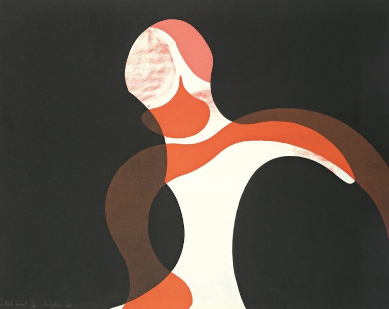 Auf diesem Bild ist das folgende Kunstwerk zu sehen: Howard Hodgkin. „Girl at Night“. 1966.