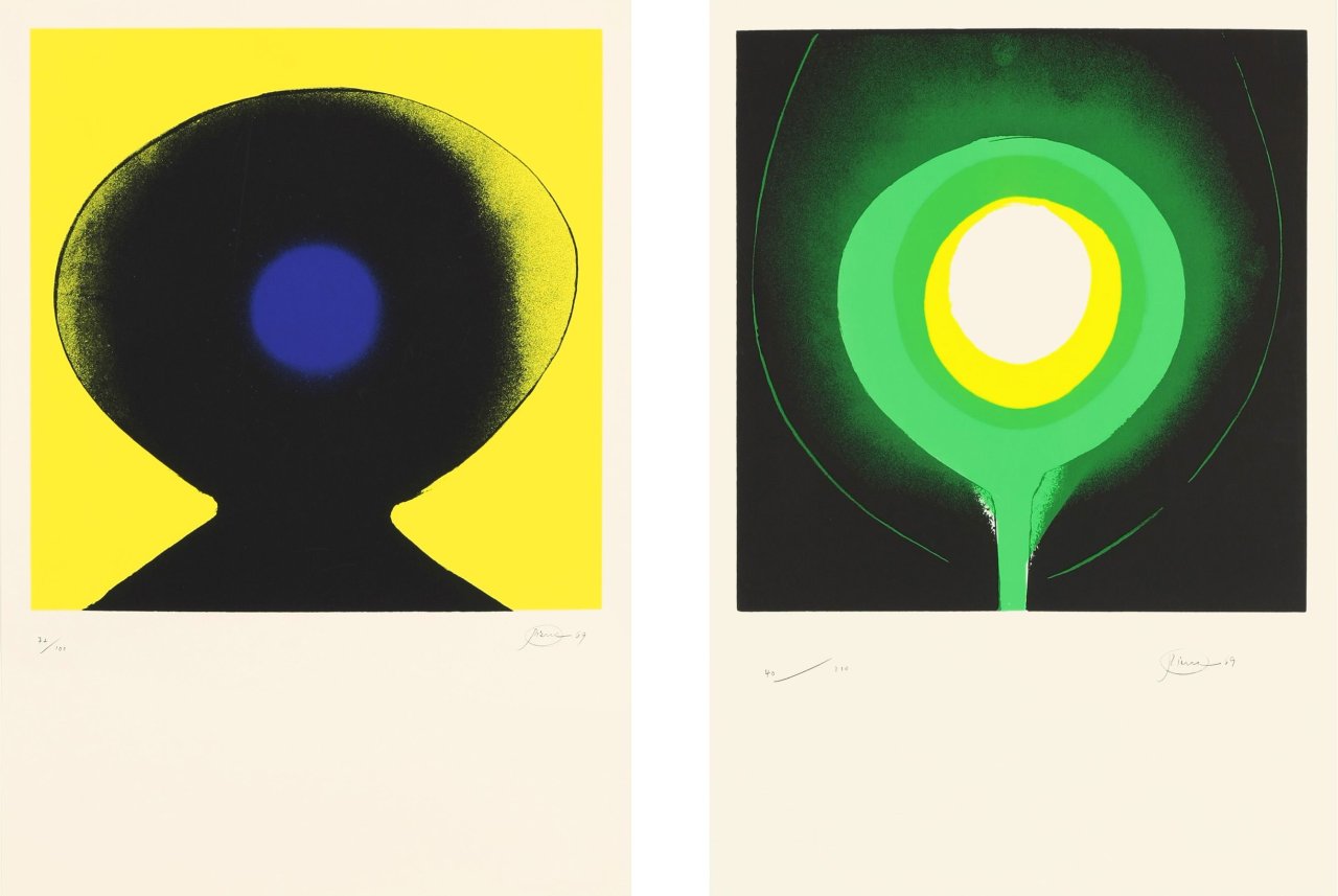 This picture shows the following artwork: Otto Piene. „Telegrün“ / „Telemagisch“. 1969.
