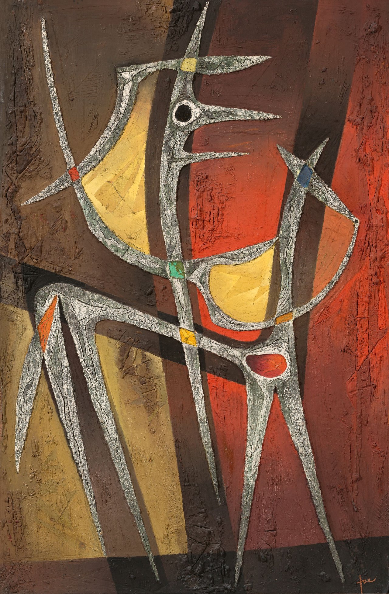 Auf diesem Bild ist das folgende Kunstwerk zu sehen: Hans Jaenisch. „Rider“. Um 1950.