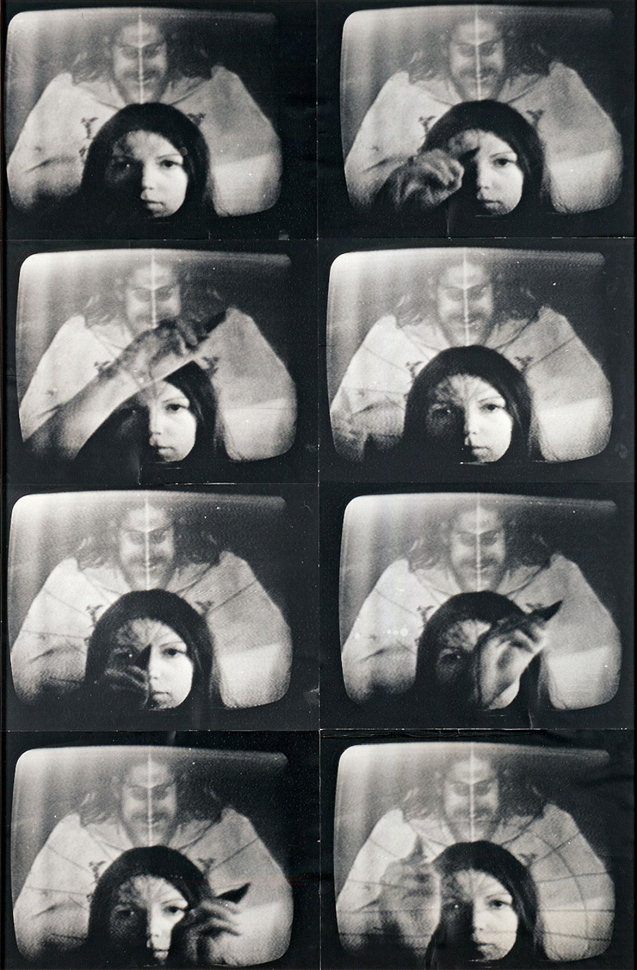 Auf diesem Bild ist das folgende Kunstwerk zu sehen: Ulrike Rosenbach. „Videofeedback“. 1973.