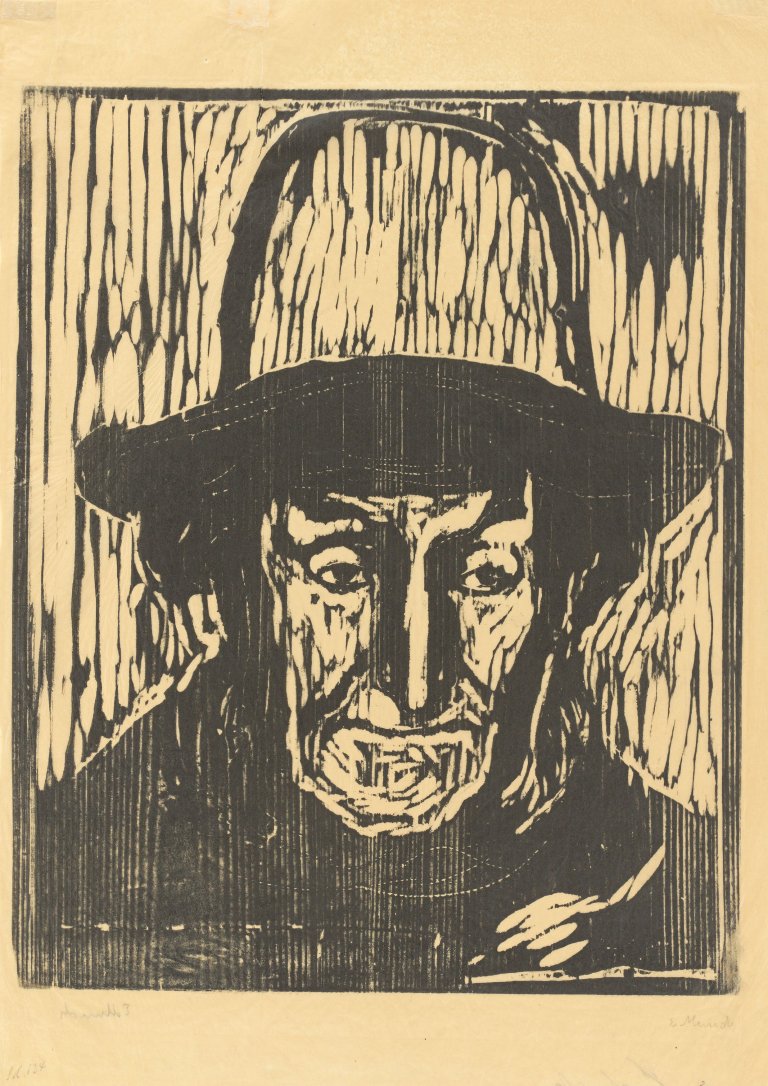 This picture shows the following artwork: Edvard Munch. ”Old Fisherman (Gammel fisker. Der alte Fischer)”. 1897.