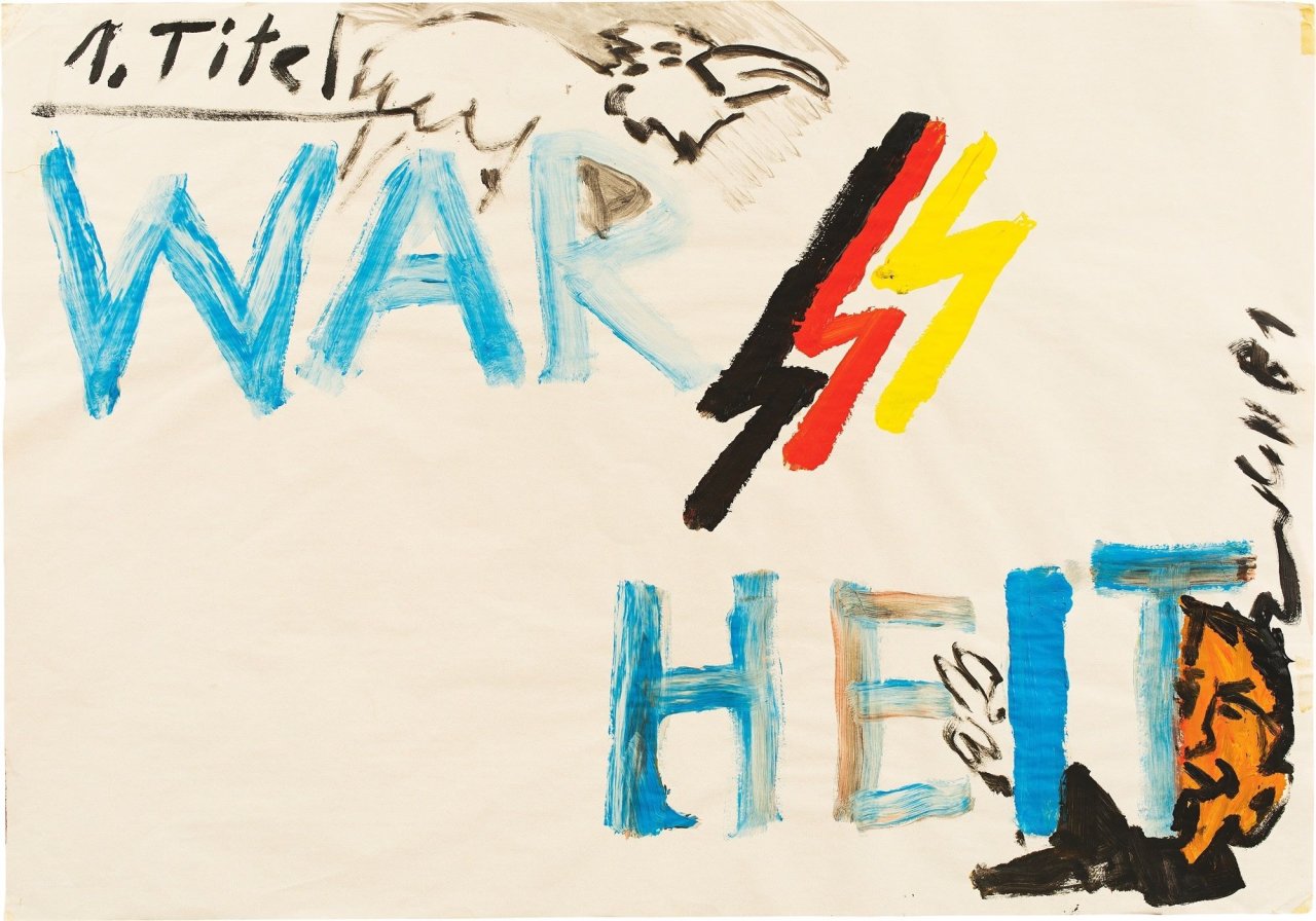 Auf diesem Bild ist das folgende Kunstwerk zu sehen: Jörg Immendorff. „War-Heit“. 1981.