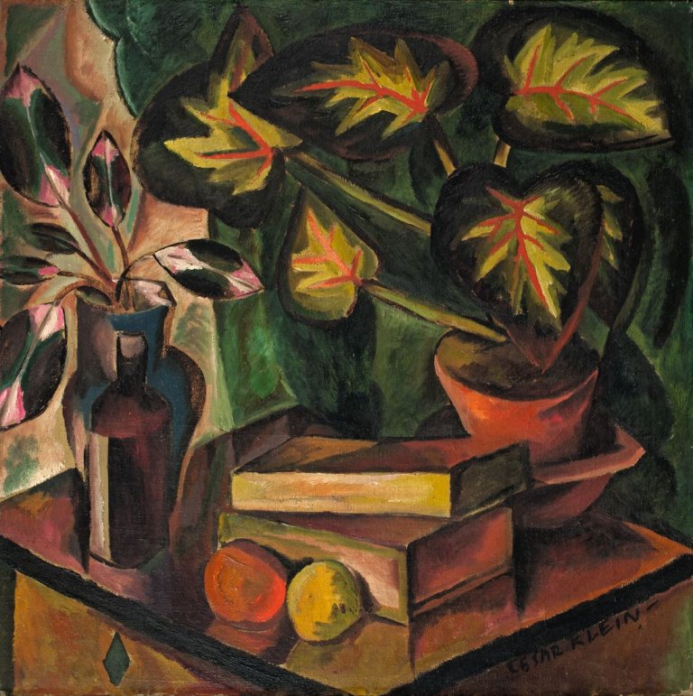 Auf diesem Bild ist das folgende Kunstwerk zu sehen: César Klein. Stilleben. Um 1915.