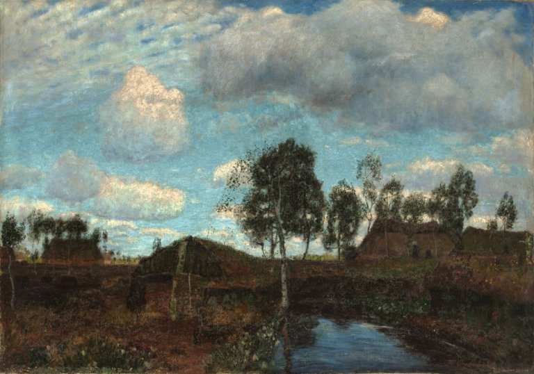 Auf diesem Bild ist das folgende Kunstwerk zu sehen: Fritz Overbeck. „Im Moor II“. 1899.