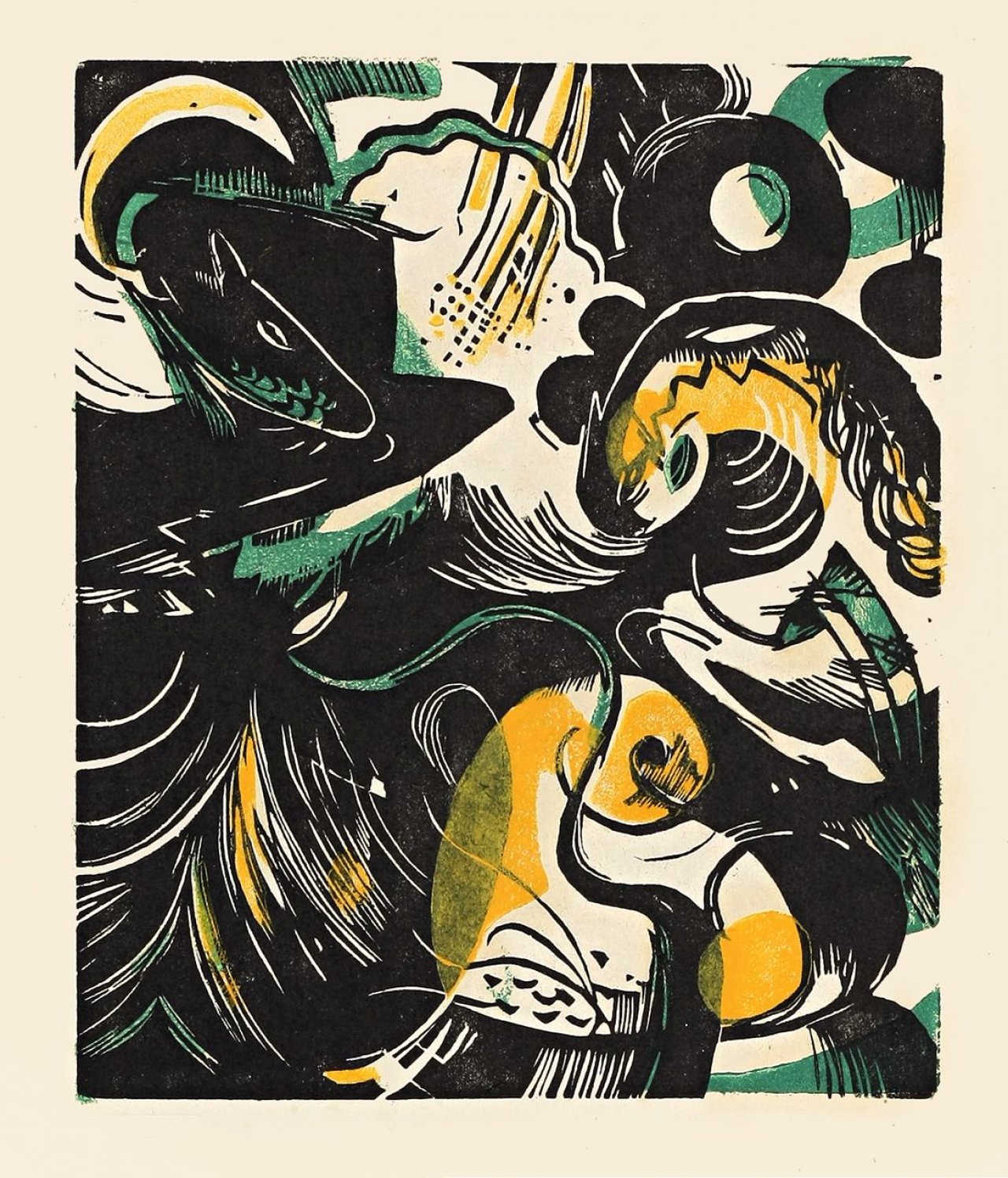 This picture shows the following artwork: Franz Marc. „Schöffungsgeschichte II“. 1914.
