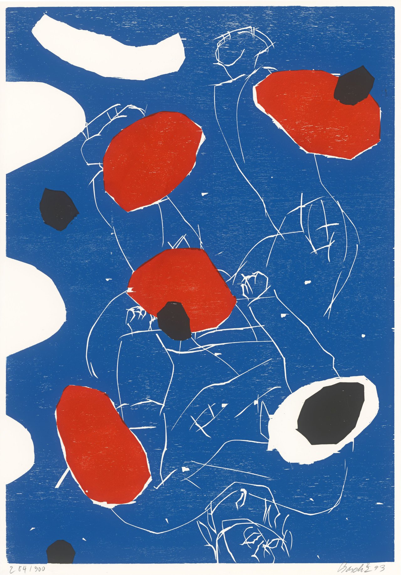 This picture shows the following artwork: Georg Baselitz. ”Puck” (blue). 1993.