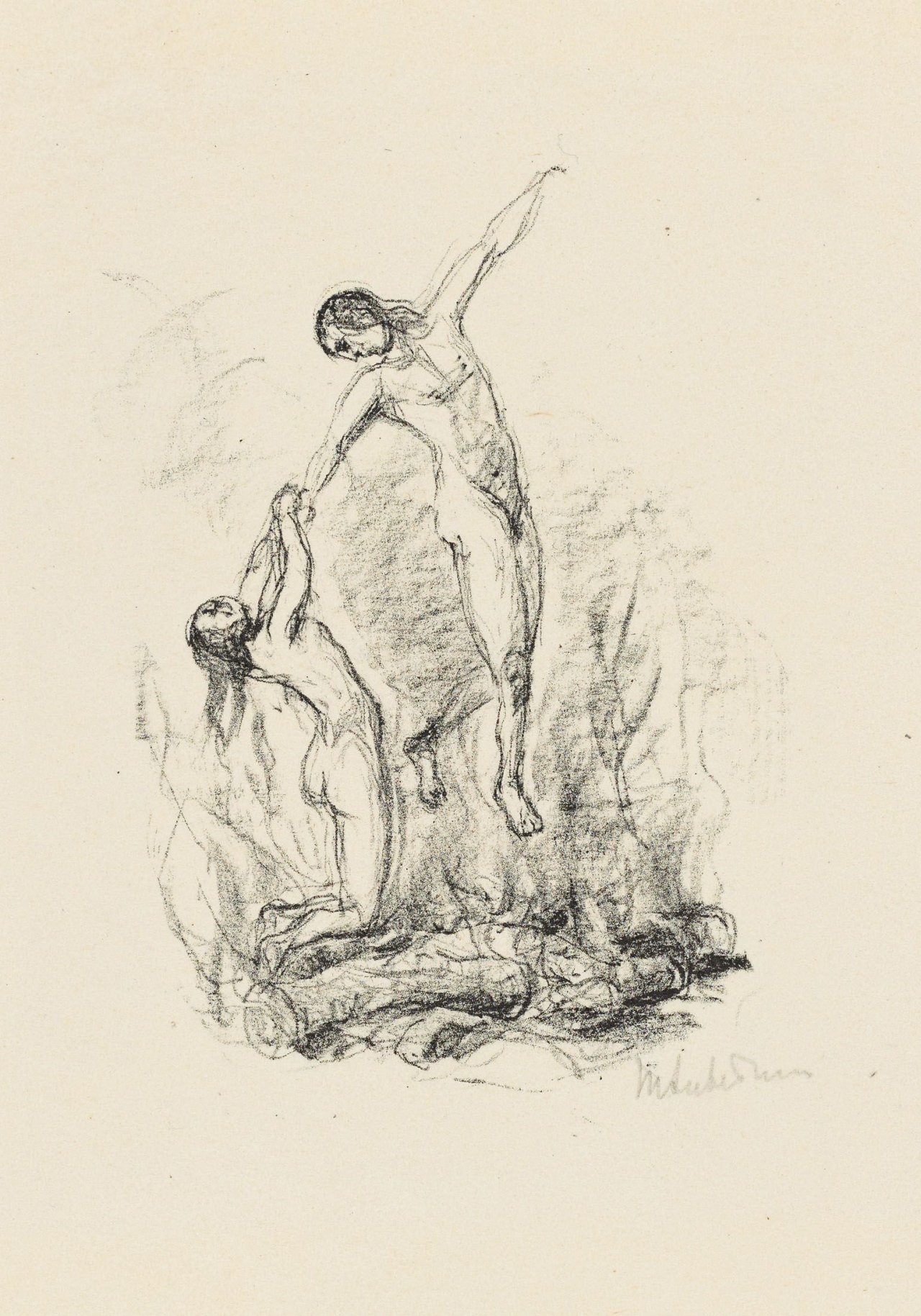 This picture shows the following artwork: Max Liebermann. „Der Gott und die Bajadere 2: Die Bajadere auf dem Scheiterhaufen“. 1924.