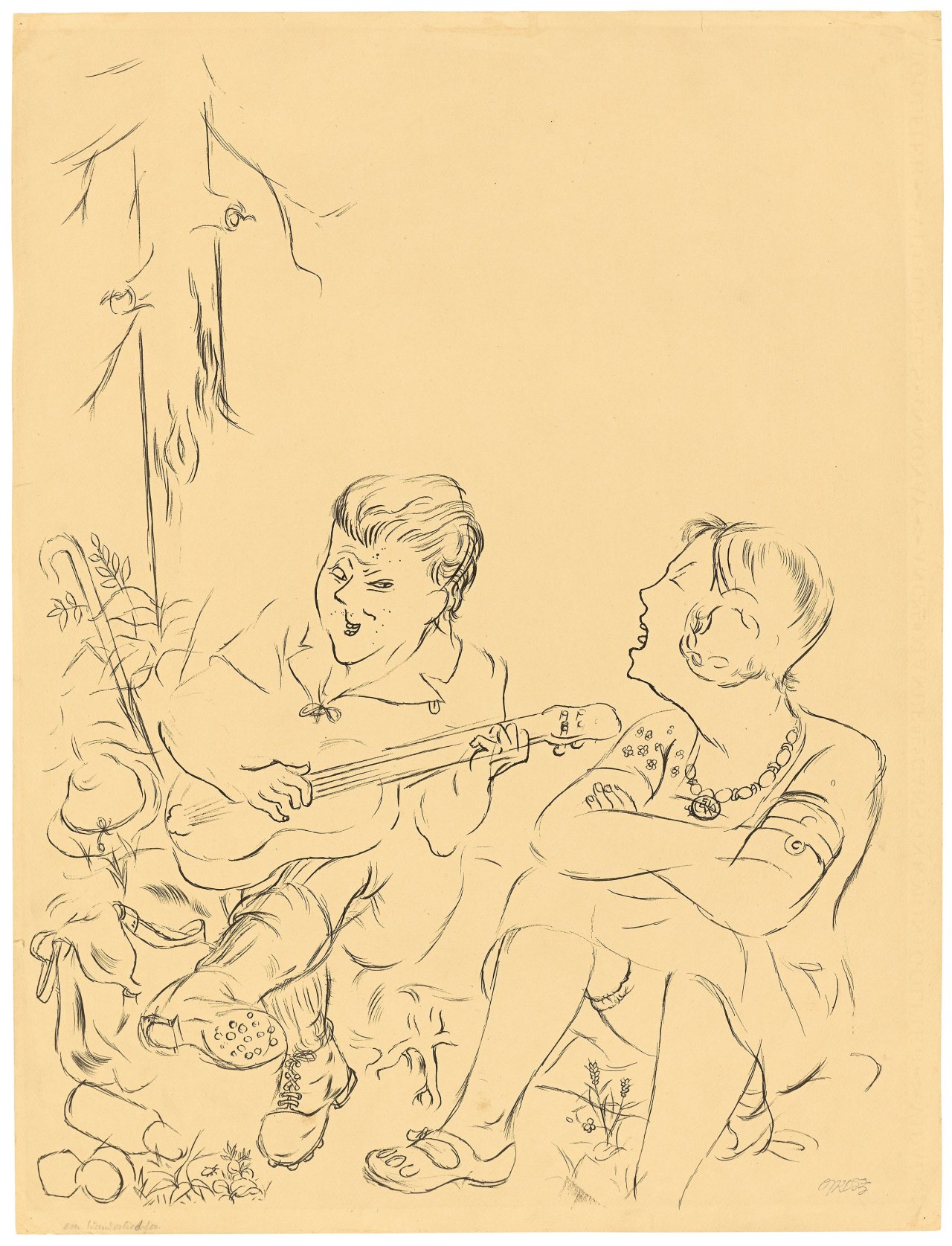 Auf diesem Bild ist das folgende Kunstwerk zu sehen: George Grosz. „Ein Wanderliedchen“. 1921.