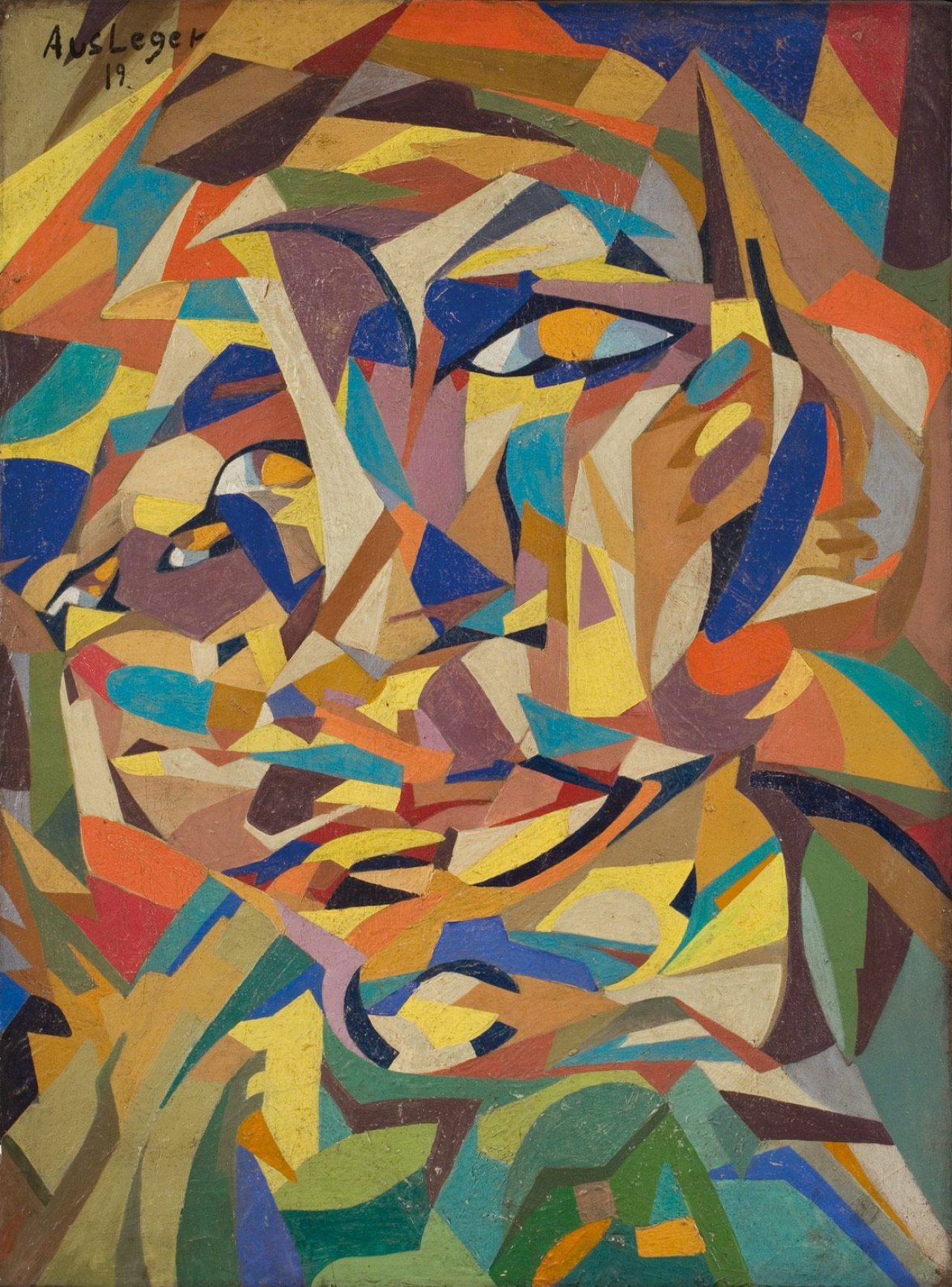 Auf diesem Bild ist das folgende Kunstwerk zu sehen: Rudolf Ausleger. Kopf. 1919.