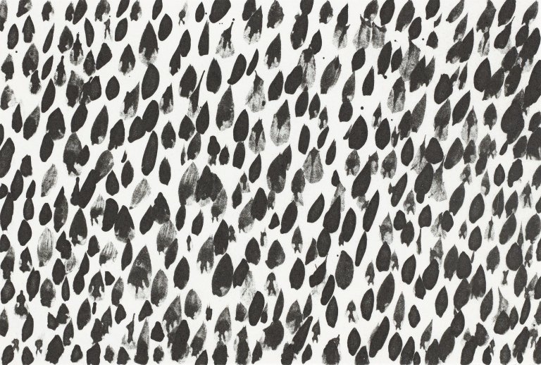 Auf diesem Bild ist das folgende Kunstwerk zu sehen: Günther Uecker. „Regen I-IV“. 1996.