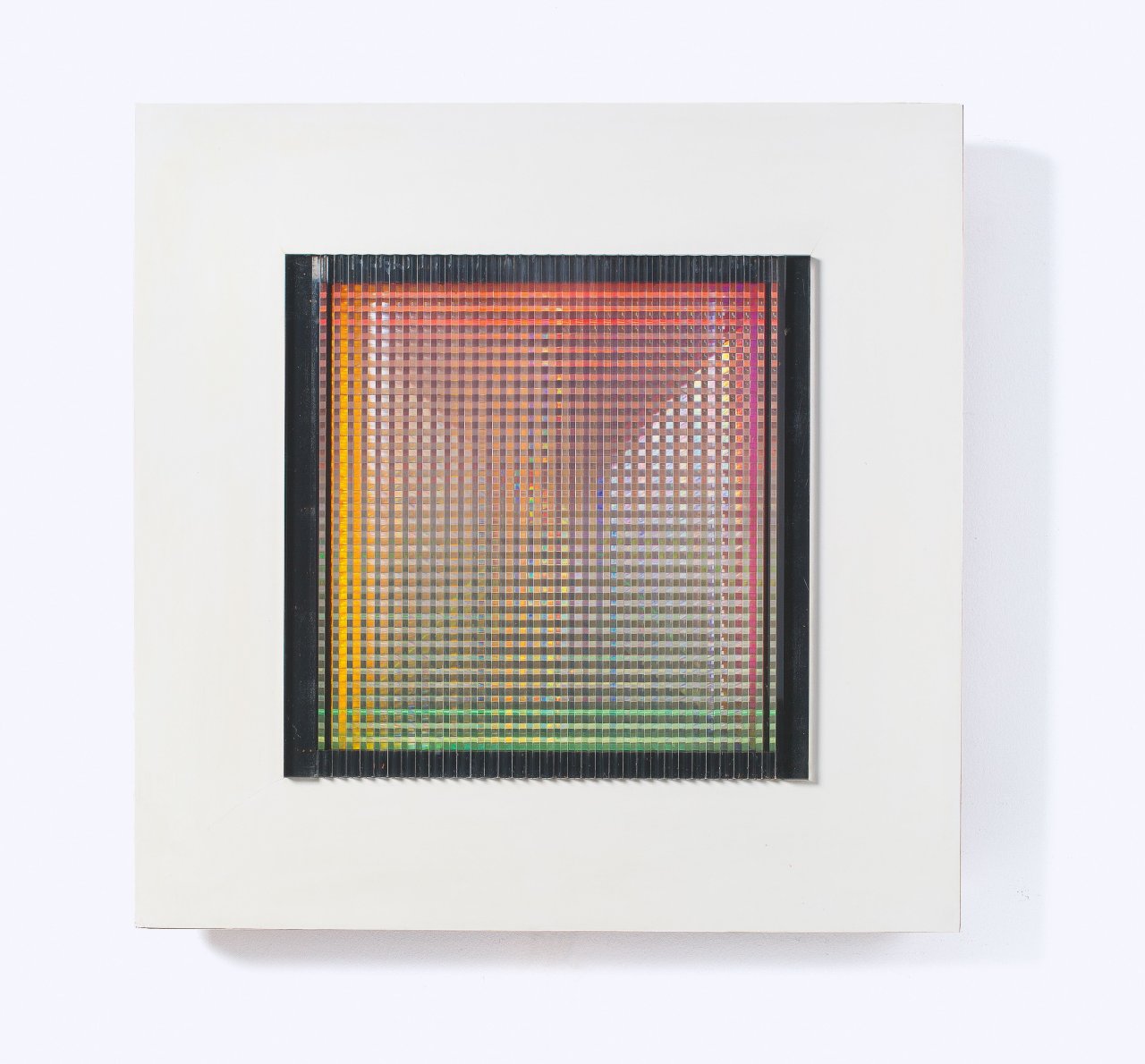 Auf diesem Bild ist das folgende Kunstwerk zu sehen: Karl Gerstner. Prismen-Bild. 1958/62.