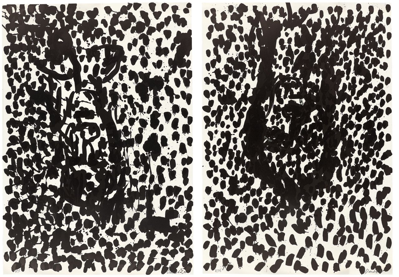 Auf diesem Bild ist das folgende Kunstwerk zu sehen: Georg Baselitz. „Suite 45“. 1990.