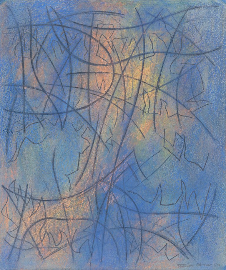 Auf diesem Bild ist das folgende Kunstwerk zu sehen: Theodor Werner. Ohne Titel. 1963.