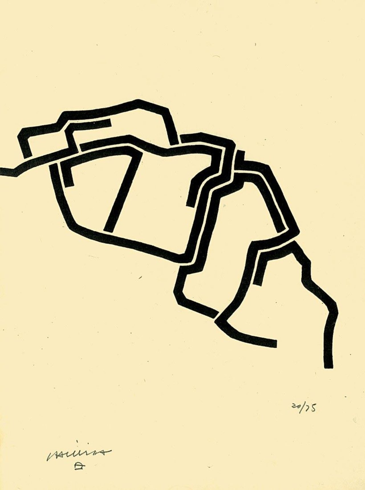 Auf diesem Bild ist das folgende Kunstwerk zu sehen: Eduardo Chillida. „Egimen“. 1969.