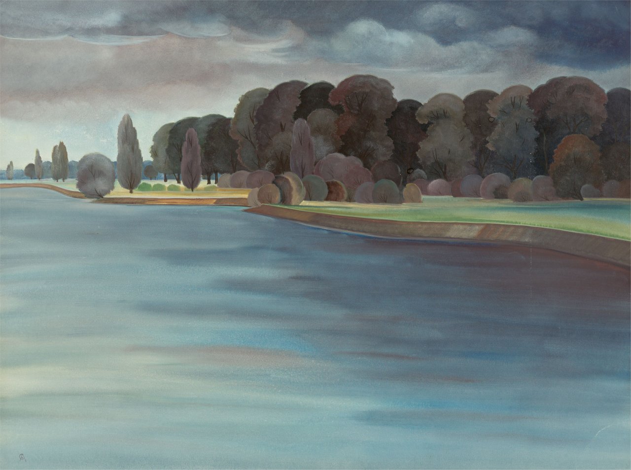 This picture shows the following artwork: Christian Arnold. „Der dunkle Fluß“. 1936.
