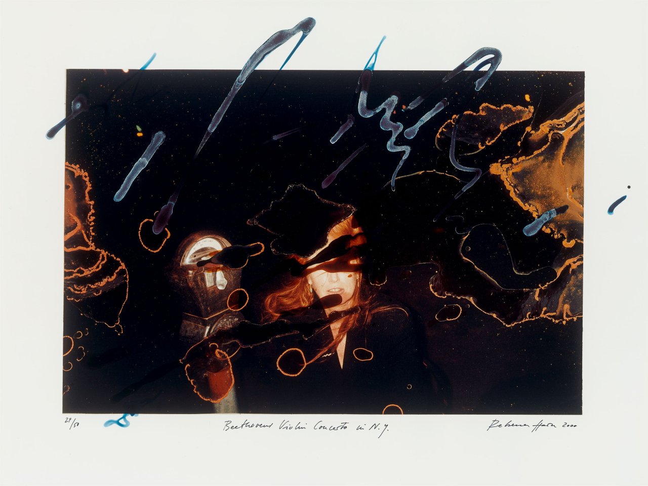 Auf diesem Bild ist das folgende Kunstwerk zu sehen: Rebecca Horn. „Beethovens Violin Concerto in N.Y.“. 2000.