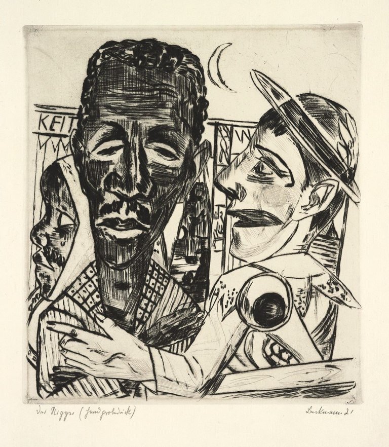 Auf diesem Bild ist das folgende Kunstwerk zu sehen: Max Beckmann. „Der Neger“. 1921.
