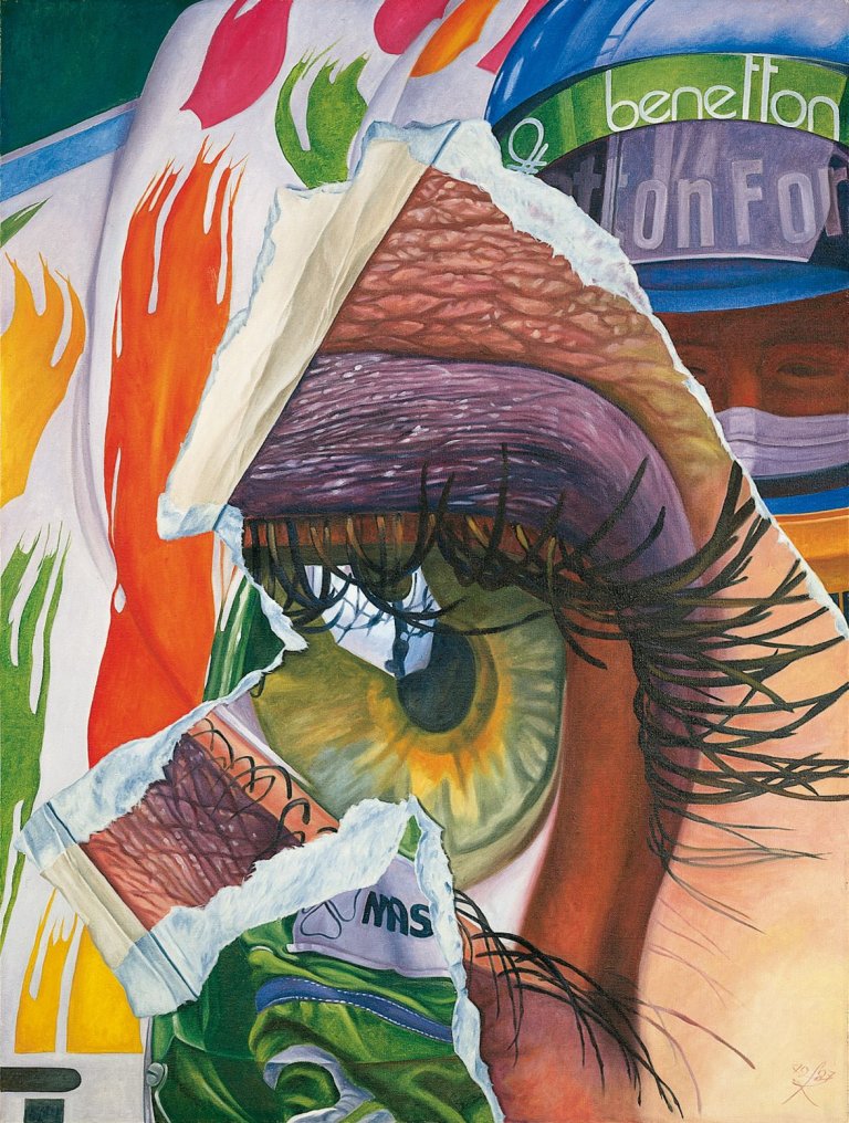 Auf diesem Bild ist das folgende Kunstwerk zu sehen: Fritz Köthe. „Benetton“. 1987.